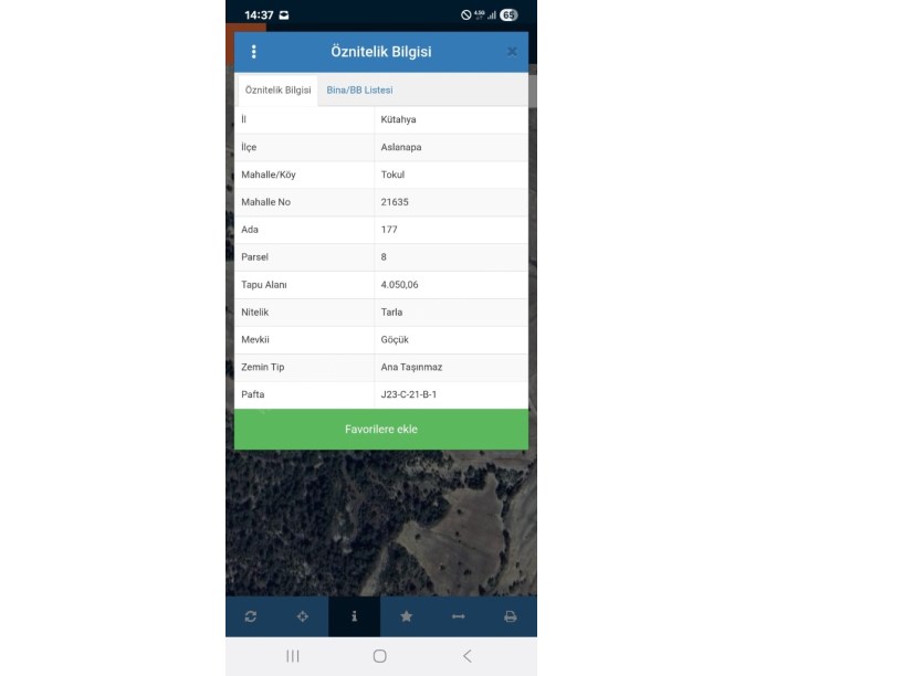 Kütahya Aslanapa Tokul Köyü’nde Satılık 4.050 m² Tarla 