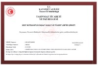 Taşınmaz Ticareti Yetki Belgesi