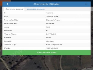 REALITY EMLAKTAN KONYA DEREBUCAK GENCEK TE 8.172.89 M2 SATILIK TARLA
