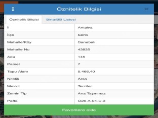 SERİK SARIABALI.DA SATILIK ARSA