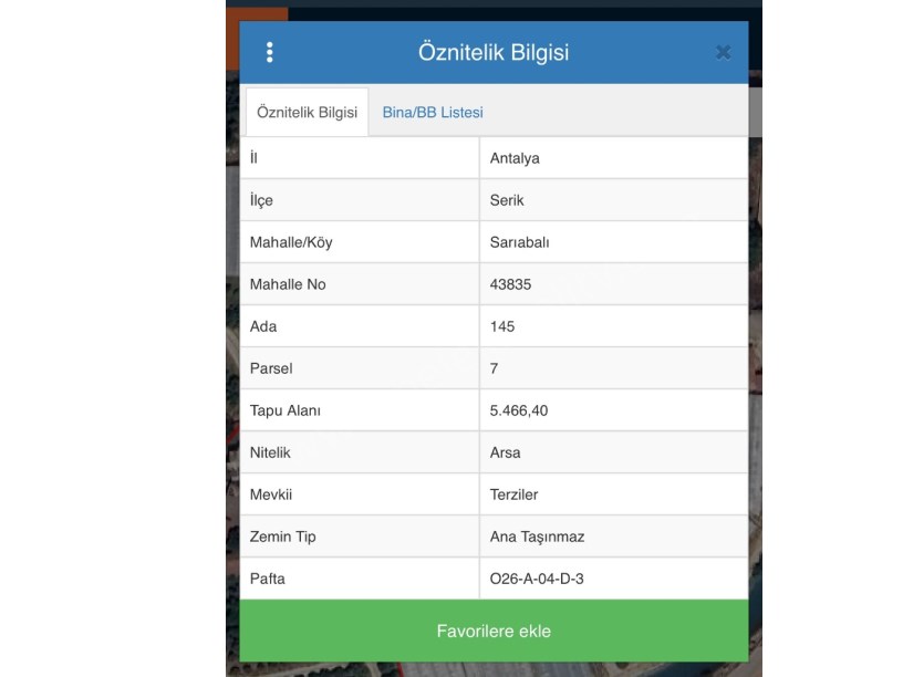 SERİK SARIABALI.DA SATILIK ARSA