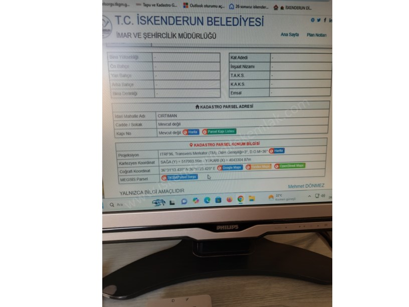 çırtıman mıntıkasıda yerleşim bitişiğ satılık tarla