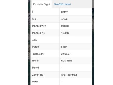 ARSUZ KARAAĞAÇ ŞARKONAK MAHALLESİNDE SATILIK 2666 M2 SATILIK