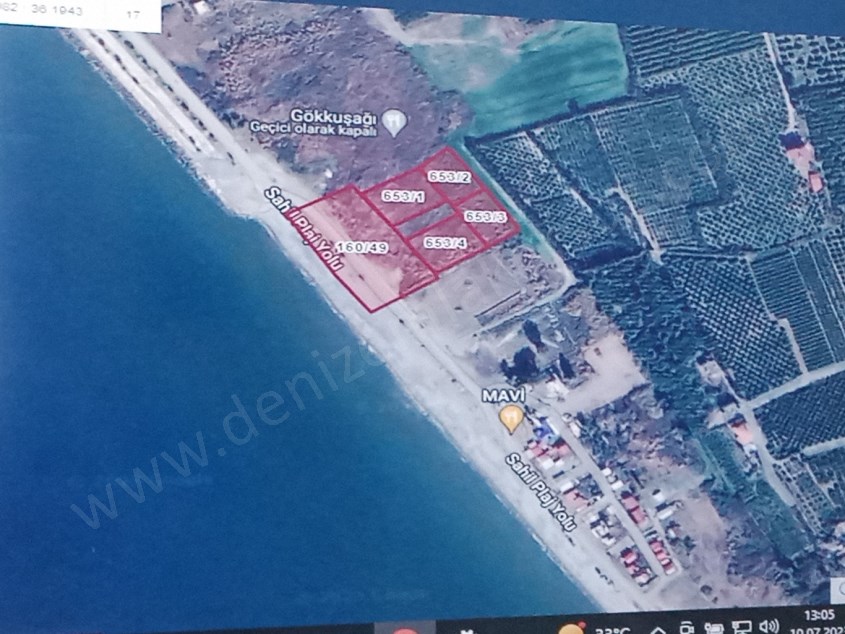 HATAY DÖRTYOL ÖZERLİDE DENİZE SIFIR SATILIK 12212 M2 İMARLI ARSA