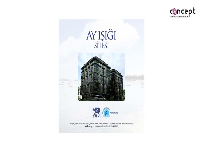 Tuzla İstasyon Mahallesi KOMİSYONSUZ Projeden Satılık 2+1 Daire