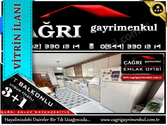 Çağrı Emlak Yenimahalle Burç Mahallesinde Merkez Camii Yakını Çift Balkonlu iskanlı 3+1 Satılık Daire Mah