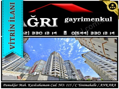 Çağrı Emlak ~ Kayalarda Manzaralı Güney Geniş 3+1 Site Si Satılık Daire Yenimahalle Kayalar Mah