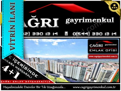 Çağrı Emlak Fırsat Ankaraya Hakim Manzarasıyla Geniş Mutfak 4+1 Satılık Daire Yenimahalle Pamuklar Mah