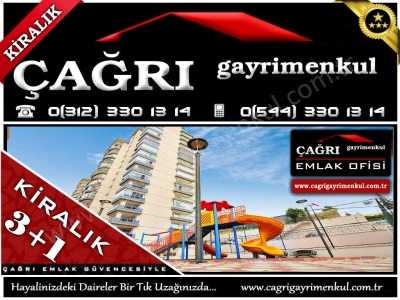 Çağrı Emlak 2Bloklu Site İçinde Çocuk Parklı Güney Yapılı 3+1 Kiralık Daire Yenimahalle Güventepe Mah