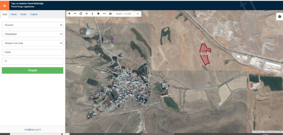 Yıldızkent Palandöken Acil Satılık Tarla | 24.428.000Tl Resim-1