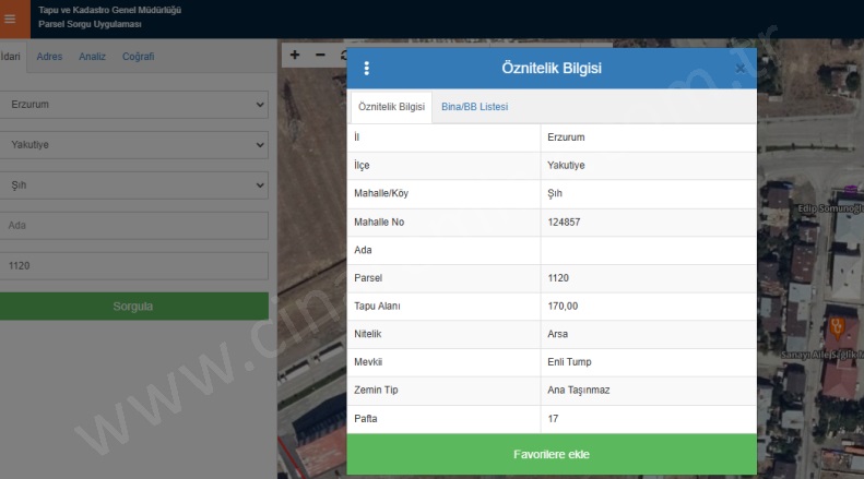 Şükrüpaşa Yakutiye Satılık Arsa |  170M2 1.950.000Tl İmarlı  Resim-1