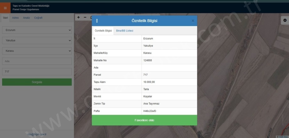 Köyler Yakutiye Satılık Tarla | 4.500.000Tl Resim-1