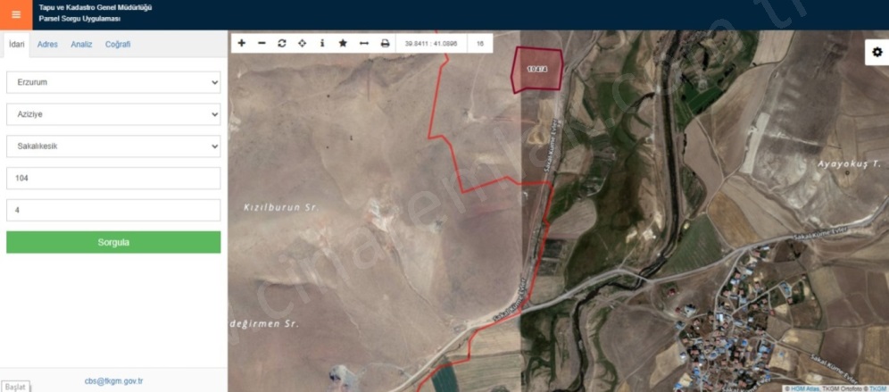 Dadaşkent Aziziye Satılık Tarla | 1.750.000Tl Resim-3