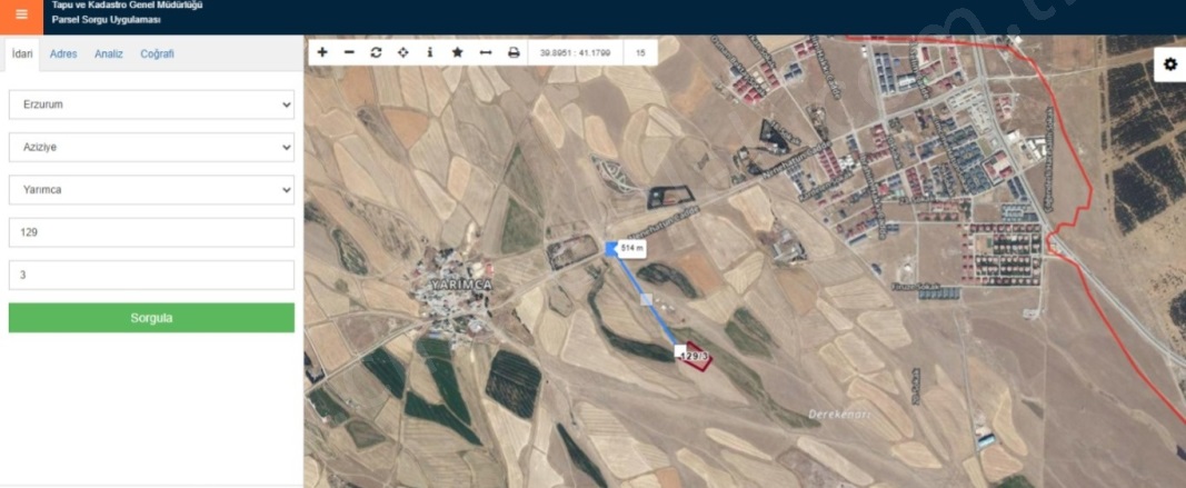 Dadaşkent Aziziye Satılık Tarla | 12.750.000Tl Resim-3