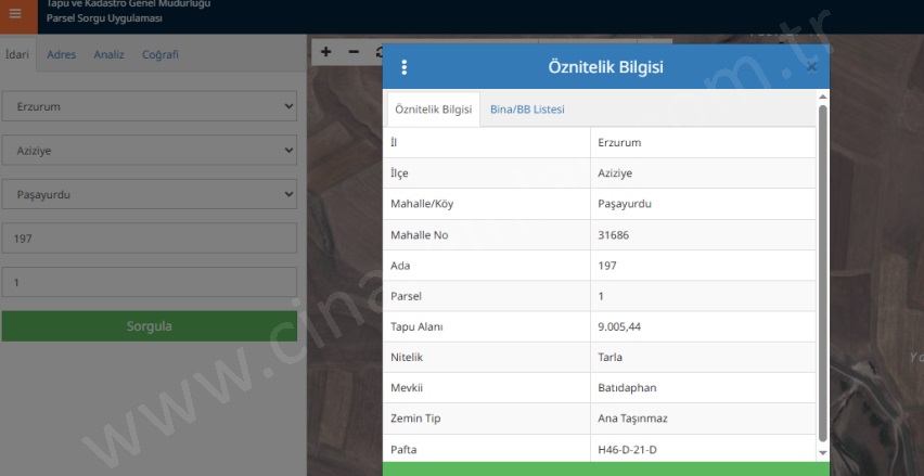 Dadaşkent Aziziye Satılık Tarla | 750.000Tl Resim-1