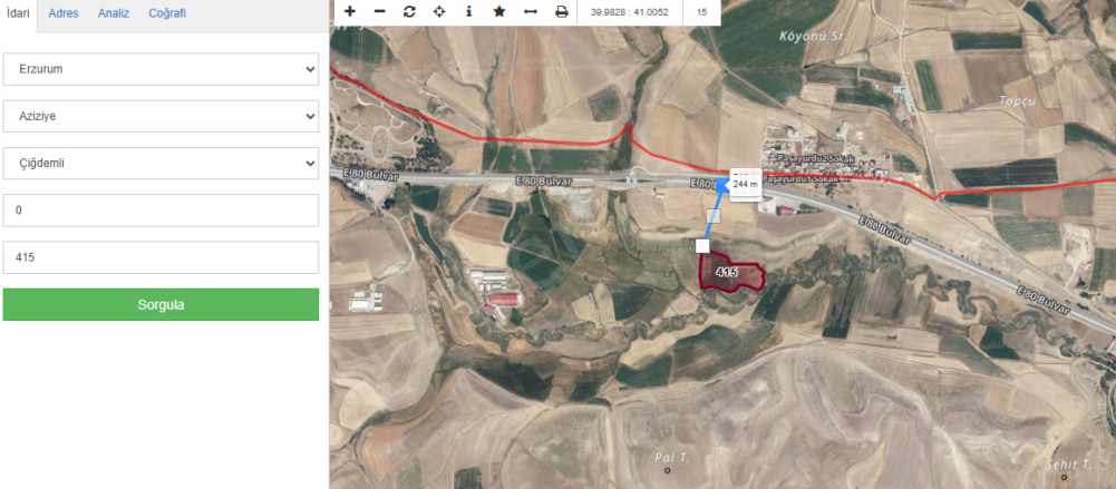 Dadaşkentte Satılık Tarla Yola Yakın Çınardan ilan No: 5096 Aziziye