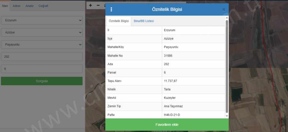 Aziziye Paşayurdunda Satılık Tarla Yola Ve Köye Yakın Çınardan ilanno: 5106 Dadaşkent