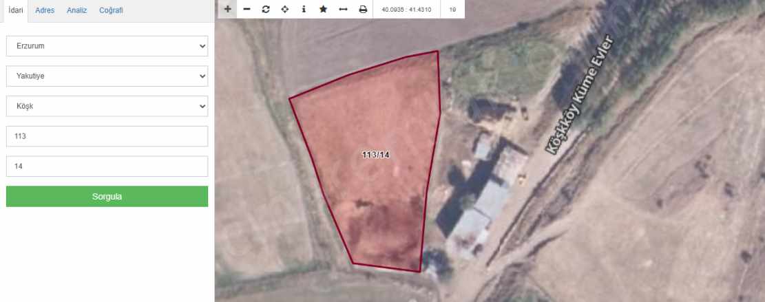 Yakutiye Köşköyünde Alt Yapısı Hazır Satılık Tarla Çınardan ilan No: 5108 Köyler