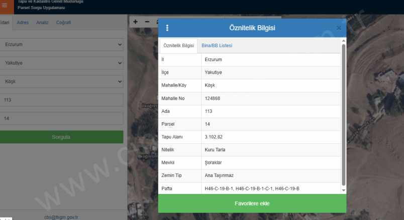 Yakutiye Köşköyünde Alt Yapısı Hazır Satılık Tarla Çınardan ilan No: 5108 Köyler