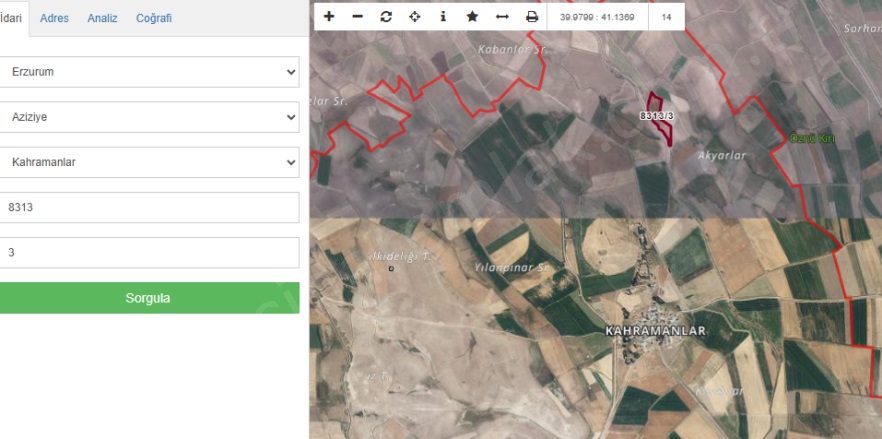 Dadaşkent Aziziye Satılık Tarla | 502.000Tl Resim-1