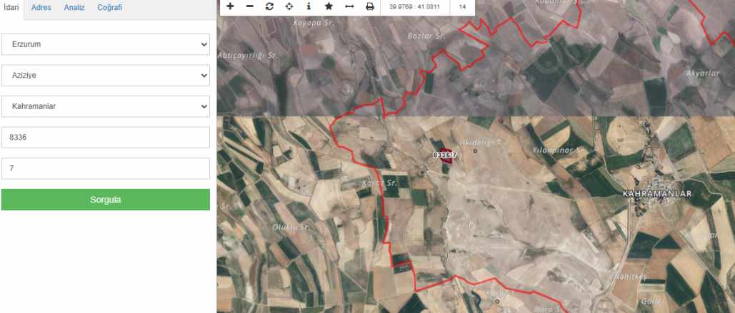 Kahramanlar Mahallesinde Satılık Tarla Çınardan ilan No:5145 Aziziye Dadaşkent