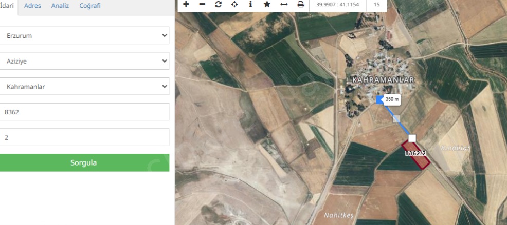 Dadaşkent Aziziye Satılık Tarla | 302.000Tl Resim-2