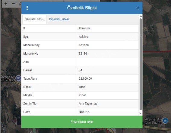 Dadaşkent Aziziye Satılık Tarla | 6.780.000Tl Resim-1