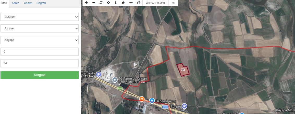 Dadaşkent Aziziye Satılık Tarla | 6.780.000Tl Resim-2