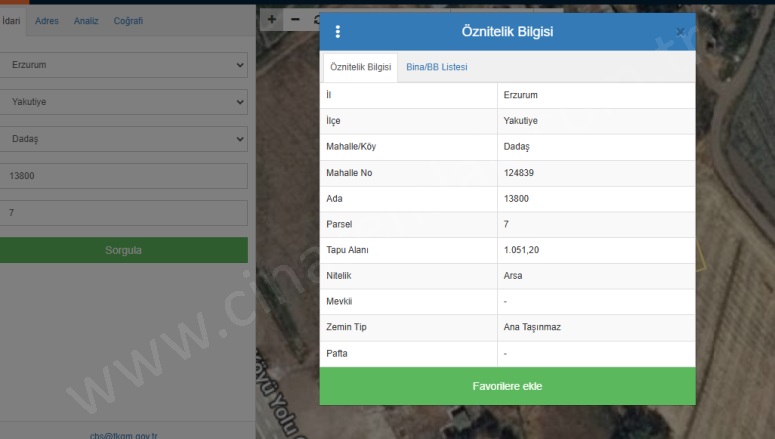 Dadaşköy Yakutiye Satılık Arsa |  1051M2 20.000.000Tl İmarlı  Resim-1