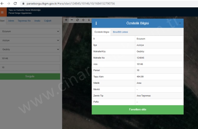 Dadaşkent Aziziye Satılık Kat Karşılığı Arsa |  494M2 3.890.000Tl Resim-2