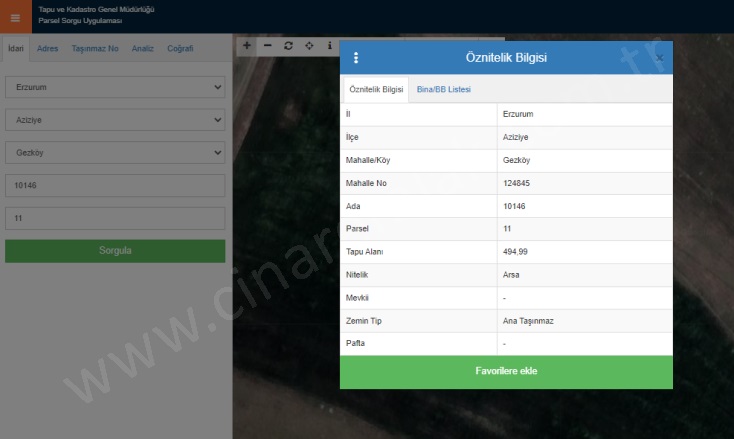 Dadaşkent Aziziye Satılık Kat Karşılığı Arsa |  494M2 3.890.000Tl Resim-3
