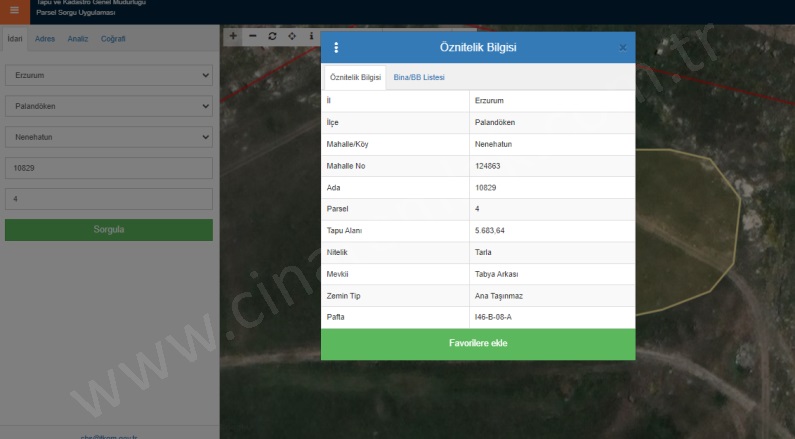 Köyler Palandöken Satılık Tarla |  8769M2 6.500.000Tl İmarlı  Resim-1