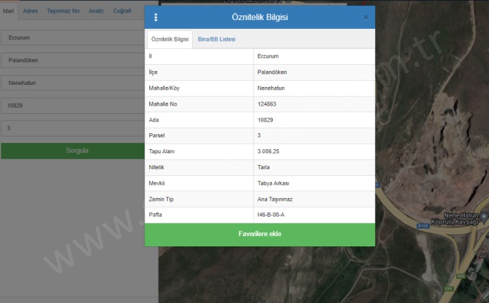Köyler Palandöken Satılık Tarla |  8769M2 6.500.000Tl İmarlı  Resim-2