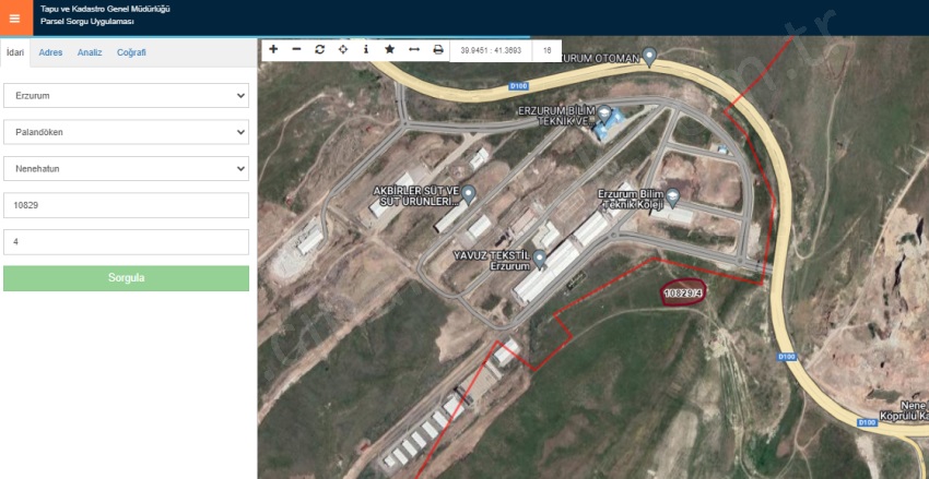 Köyler Palandöken Satılık Tarla |  8769M2 6.500.000Tl İmarlı  Resim-3