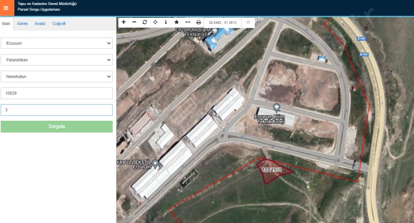 Köyler Palandöken Satılık Tarla |  8769M2 6.500.000Tl İmarlı  Resim-4