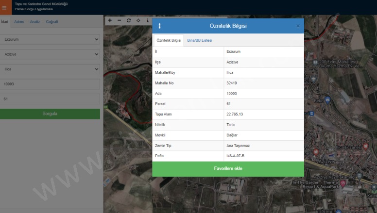 Ilıca Aziziye Satılık Tarla | 9.106.000Tl Resim-1