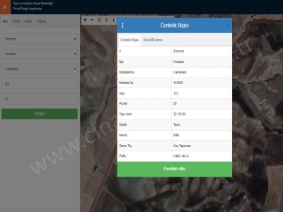 Horasan Camiikebir Mah Satılık Tarla Çınardan 3652