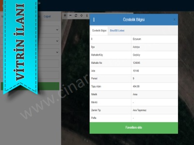 Dadaşkentte Satılık Kat Karşılığı Arsa İmarlı Çınardan 2792 Aziziye