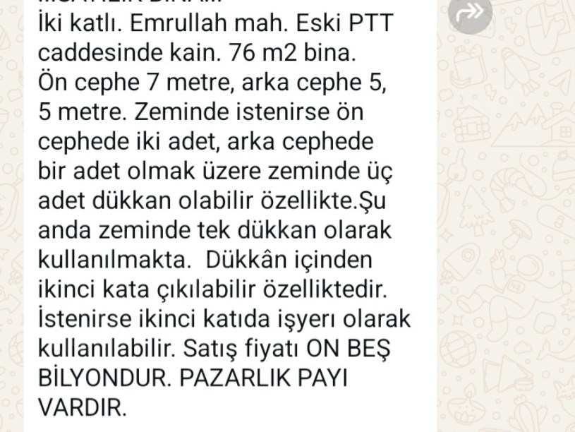 PTT CADDESİNDE SATILIK DÜKKAN