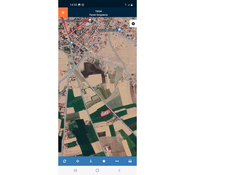 HAMZABEY(GÖLBAŞI)MAHALLESİNDE YOLA CEPHELİ TARLA