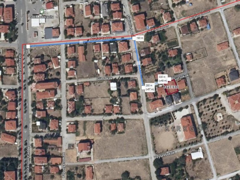 KIRKGÖZ MAHALLESİ GÜL SOKAKTA ARSA