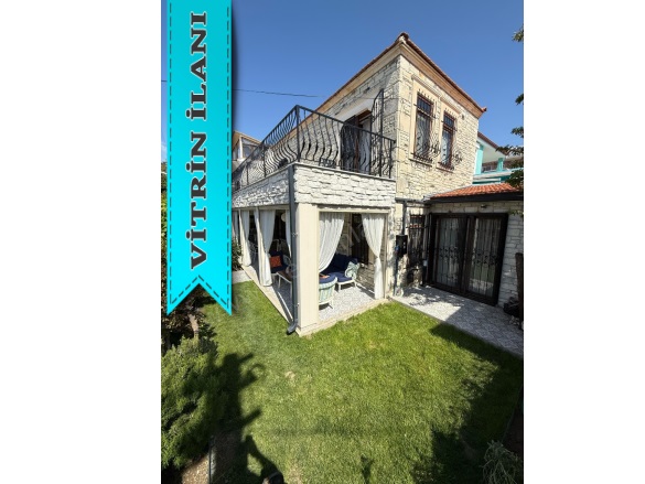 Eskifoça Foça Kiralık Villa |  3+1 Oda | 130M2 Aylık 90.000Tl Eşyalı  | Dubleks | Isı Pompası | 2 Banyo | 3 Yatak Odası Resim-1