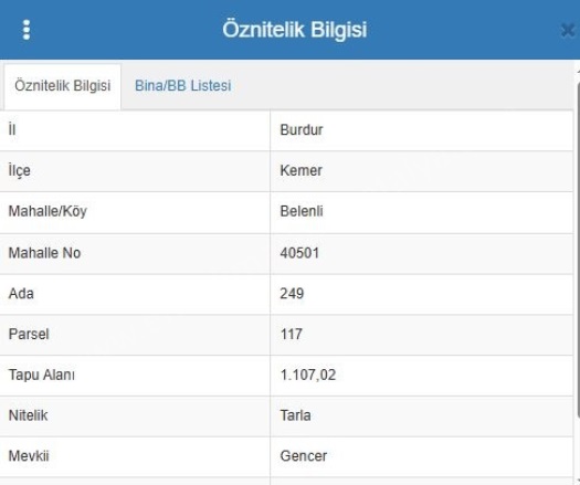 Orta Tepe Mah-Belenli Köyü. Kemer Satılık Tarla |  1107M2 99.000Tl Resim-2