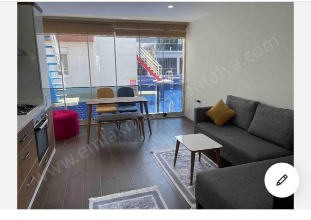Güzeloba Mah. Muratpaşa Satılık Daire |  1+1 Oda | 60M2 4.100.000Tl  Krediye Uygun  Eşyalı  | Yüksek Giriş | Klima | 1 Banyo Resim-3