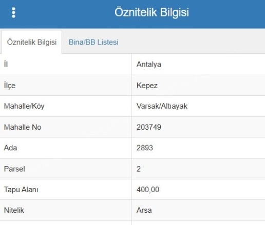 Altıayak Mah. Kepez Satılık Arsa |  400M2 5.200.000Tl İmarlı  Resim-2