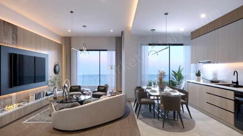 Konyaaltı Denize Sıfır Ultra Lüks Sitede 2+1 Rezidans Satılık Daire Kuşkavağı Mah