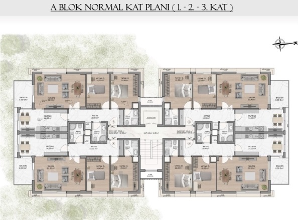 Meydankavağı Mah. Muratpaşa Satılık Daire |  2+1 Oda | 110M2 9.900.000Tl  Krediye Uygun  | 2. Kat | Doğalgaz(Kombi) | 2 Banyo Resim-3