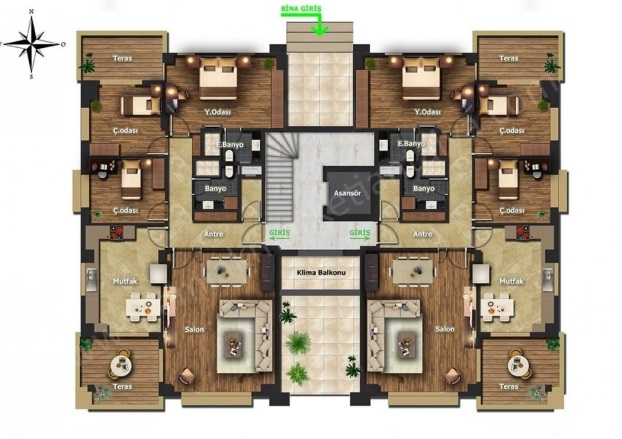 Yeşilbayır Mah. Döşemealtı Satılık Daire |  3+1 Oda | 185M2 11.750.000Tl  Krediye Uygun  | 2. Kat | Doğalgaz(Kombi) | 2 Banyo Resim-5