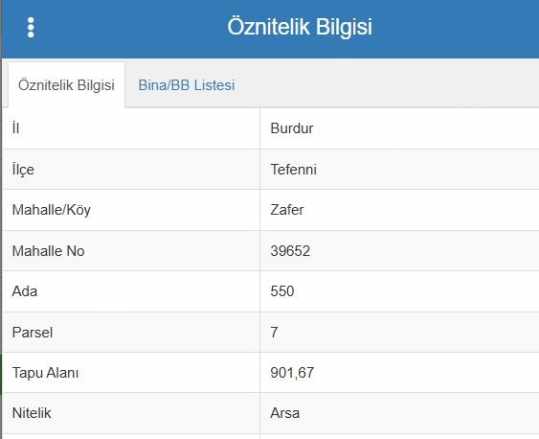 Tefenni Merkez Zafer Mah 901 M² Satılık Arsa