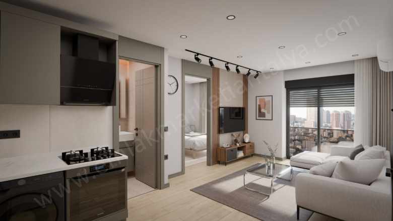 Konyaaltı Plajlarına Yürüme Mesafesinde Merkezde Muhteşem Konum 1+1 Satılık Daire Muratpaşa Bahçelievler Mah